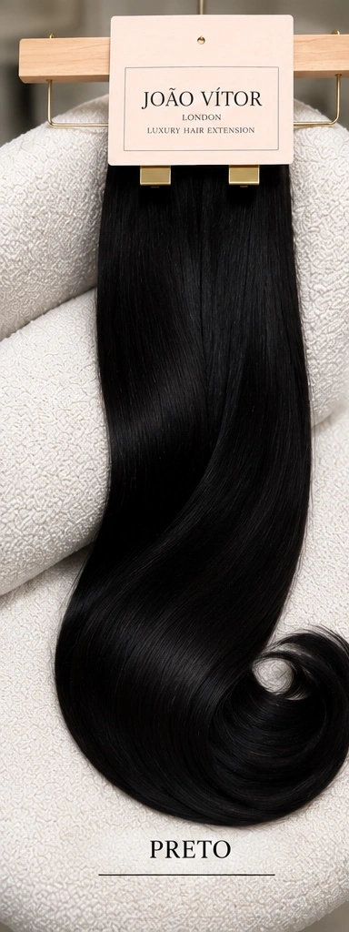 Amostra de cabelo:  Preto