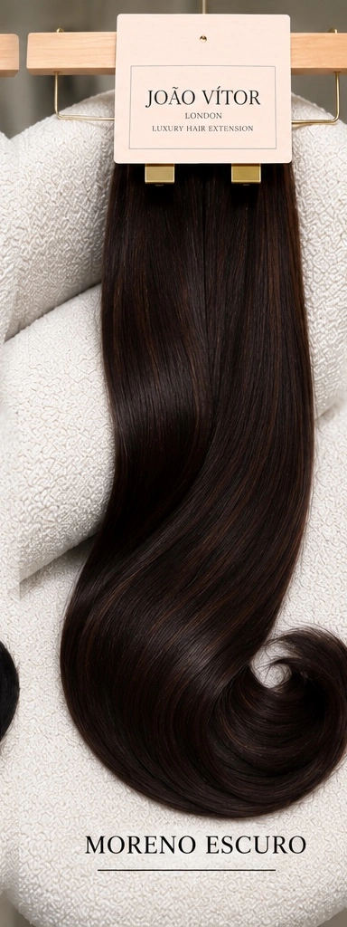Amostra de cabelo:  Moreno escuro
